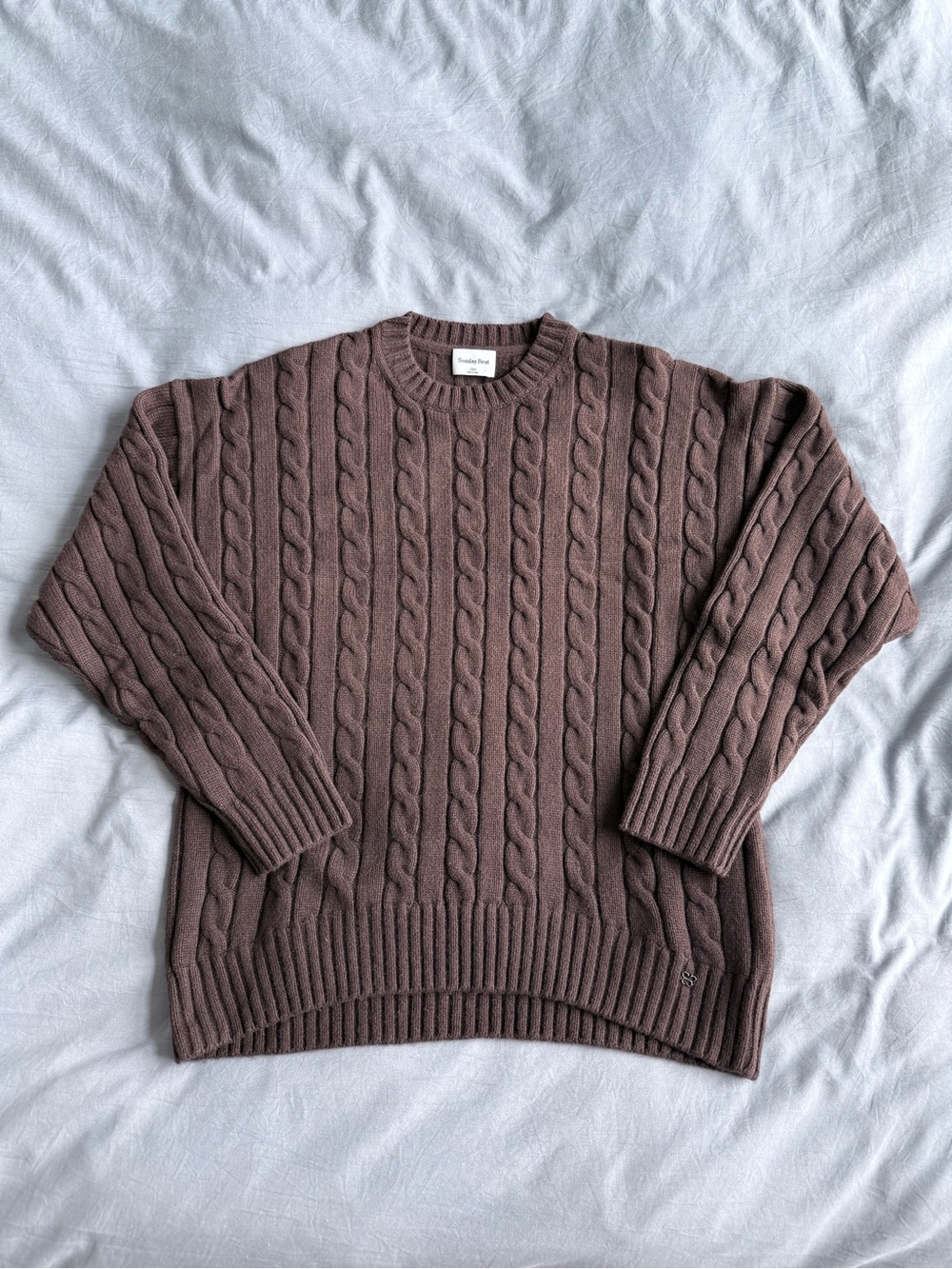 Aritzia Sunday Best Peggy Sweater Wool Rich Mocha Brown - Size 2XS Women’s